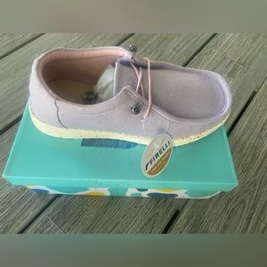 Kids Lightweight Comfort Slip On Canvas Loafers, Purple, Sz 7